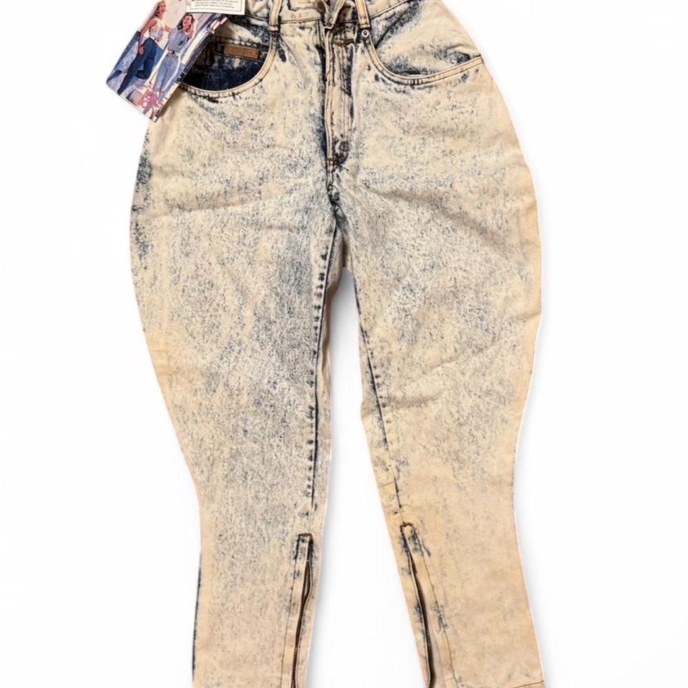 Vintage 80s deadstock bugle boy acid wash jeans NWT